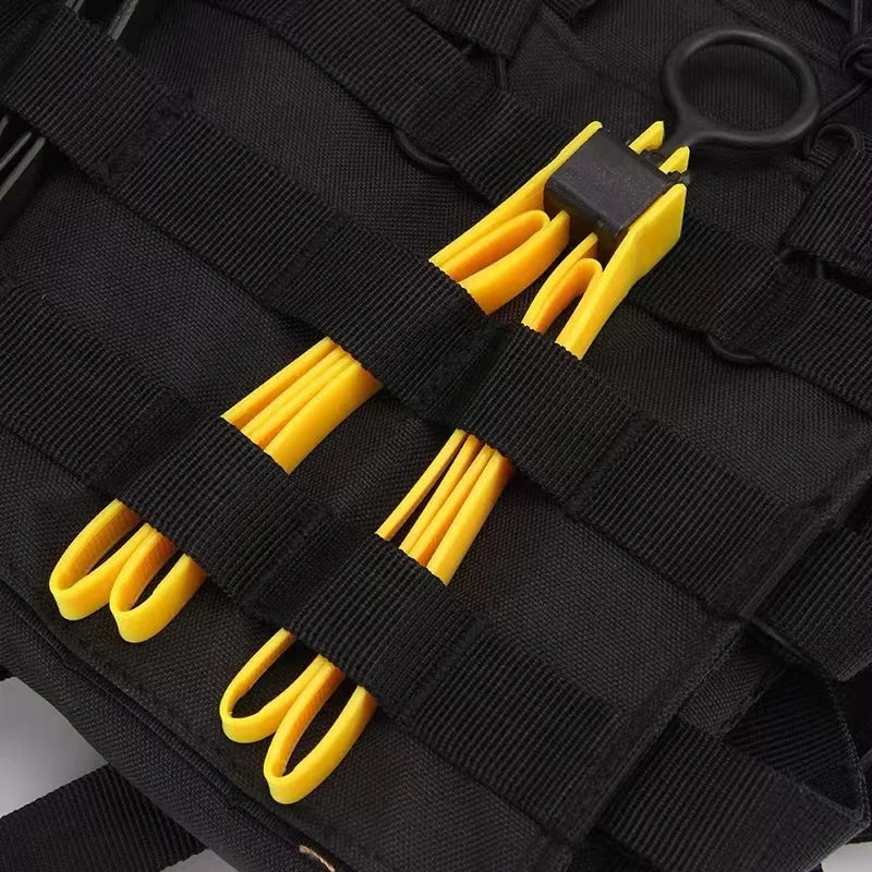 Attache-Câble Tactique en Plastique - Menottes de Sécurité, Bandes Décoratives, Straps Militaires Jetables, Couleur Jaune - BLACKBEARD OUTDOOR INDUSTRIES