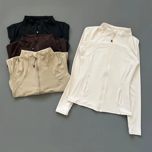 Veste Fitness à Col Montant pour Femme – Veste de Sport Slim-Fit à Fermeture Éclair, Séchage Rapide pour Yoga, Course et Cyclisme - BLACKBEARD OUTDOOR INDUSTRIES