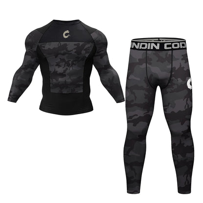 Ensemble T-shirt Rashguard Jiu Jitsu No Gi + Shorts MMA – Compression et Confort pour Hommes, Idéal pour Boxe, Jiu Jitsu, Kickboxing, Muay Thai - BLACKBEARD OUTDOOR INDUSTRIES