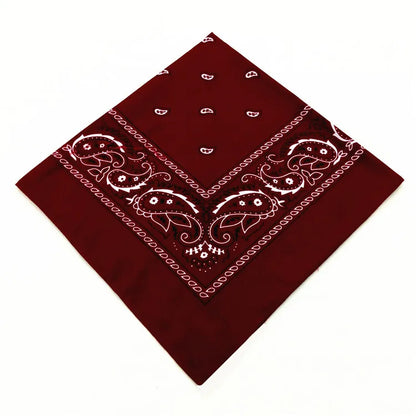 Bandana Carré Hip Hop en Coton – 54x54 cm, Imprimé Paisley - BLACKBEARD OUTDOOR INDUSTRIES