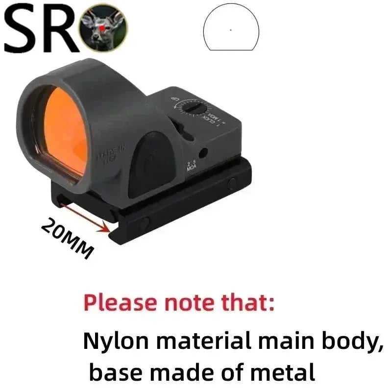 Viseur Tactique HD à Point Rouge Ajustable – Lentille Optique pour Fusil, Suivi Facile, Accessoire de Chasse et Tir Sportif Ma boutique