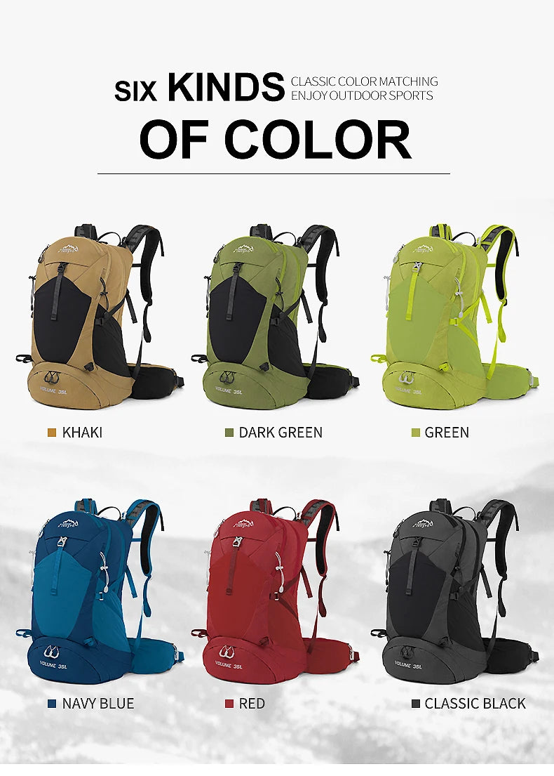 Sac à Dos de Randonnée 35L – Imperméable avec Housse de Pluie Intégrée | Mixte Homme/Femme - BLACKBEARD OUTDOOR INDUSTRIES