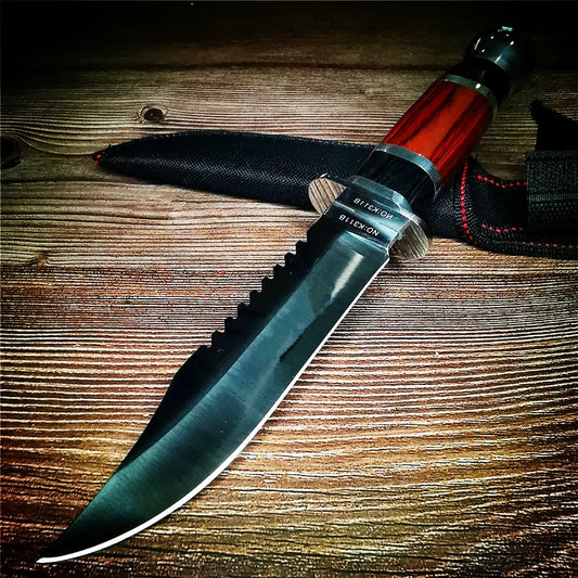 Couteau Multifonction 27 cm – Couteau de Chasse en Acier Inoxydable Portable pour Camping, Pêche et Autodéfense - BLACKBEARD OUTDOOR INDUSTRIES