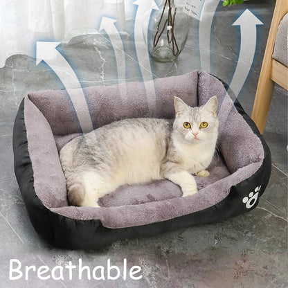 Maison Douillette Carrée pour Chien et Chat – Hiver | Imperméable, Chaude & Confortable Ma boutique