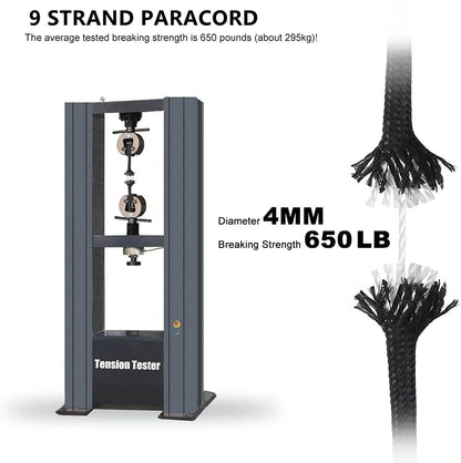 Corde Paracorde 9 Brins – 650 lb – Diamètre 4 mm – 5/15/31 mètres - BLACKBEARD OUTDOOR INDUSTRIES