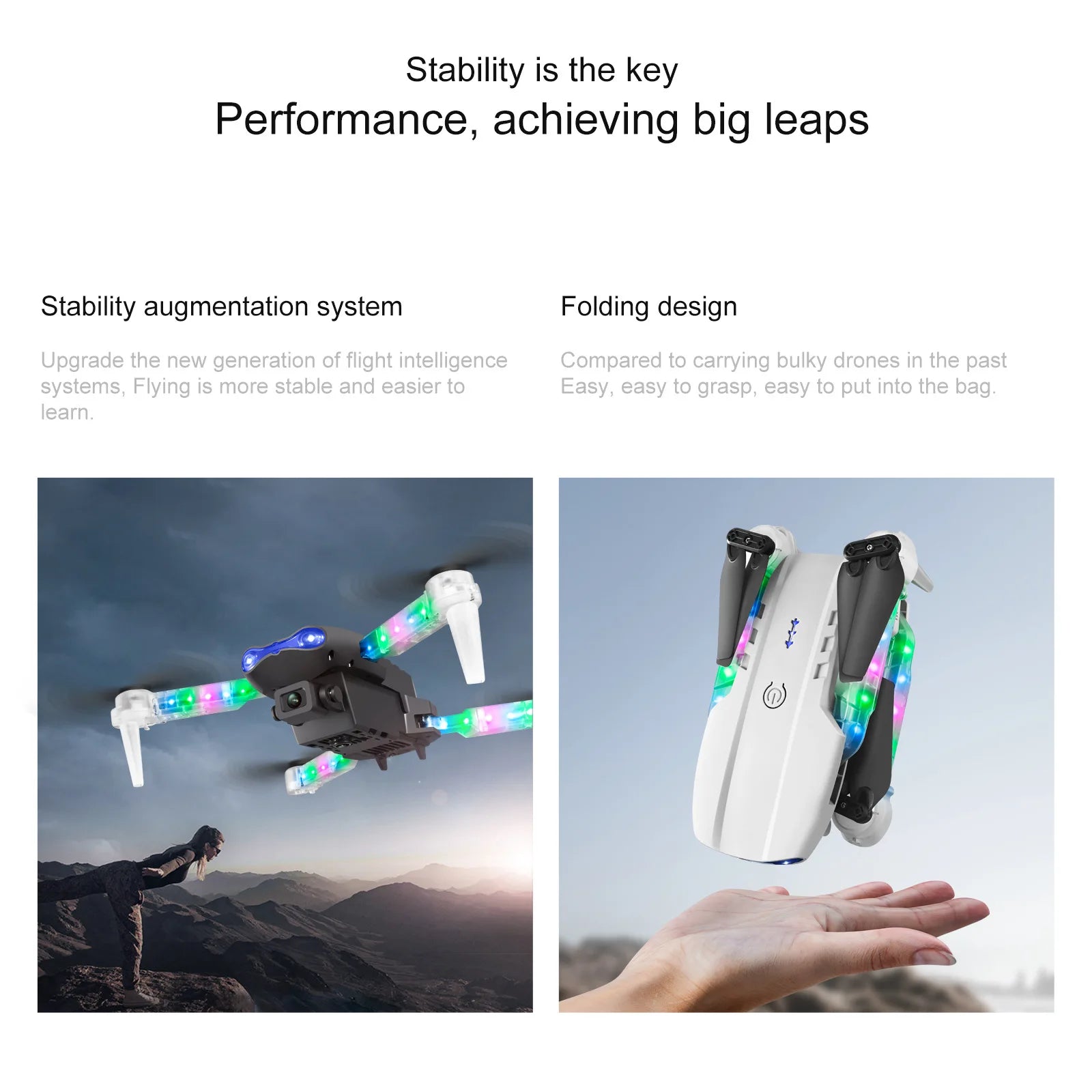 drone mini Black E88 E99 double caméras 4K HD Ma boutique