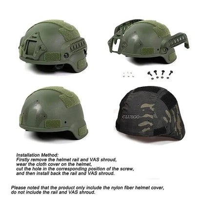 Housse de Casque Multicam pour Casque Tactical MICH 2000 – Airsoft & Tir - BLACKBEARD OUTDOOR INDUSTRIES