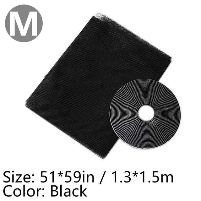 Rideau Anti-Moustiques Auto-adhésif - Filet de Protection Moustiques pour Fenêtre et Porte, DIY, Découpe Libre - BLACKBEARD OUTDOOR INDUSTRIES