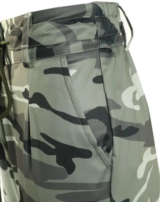 Pantalon Cargo Femme Imprimé Camouflage avec Cordon de Serrage et Poches – Style Safari Décontracté - BLACKBEARD OUTDOOR INDUSTRIES