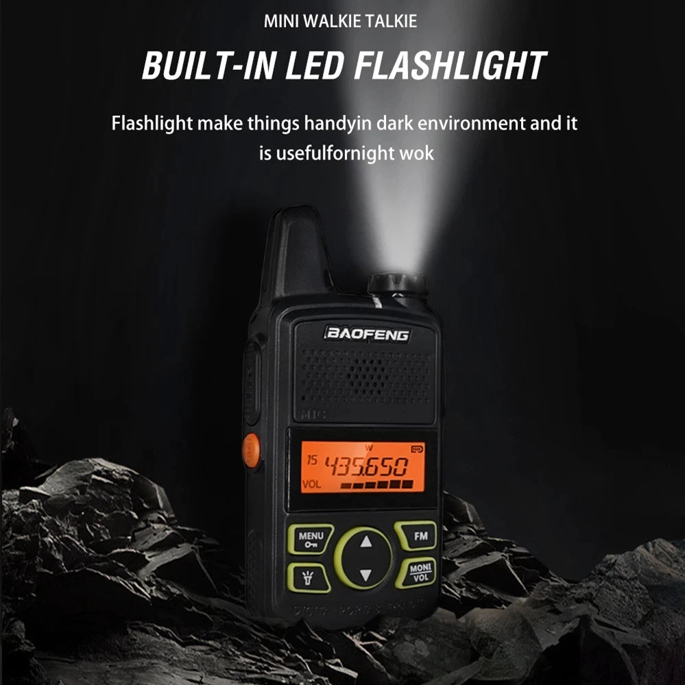 Talkie Walkie Baofeng BF-T1 UHF 20CH - Compact, Puissant et Pratique - BLACKBEARD OUTDOOR INDUSTRIES