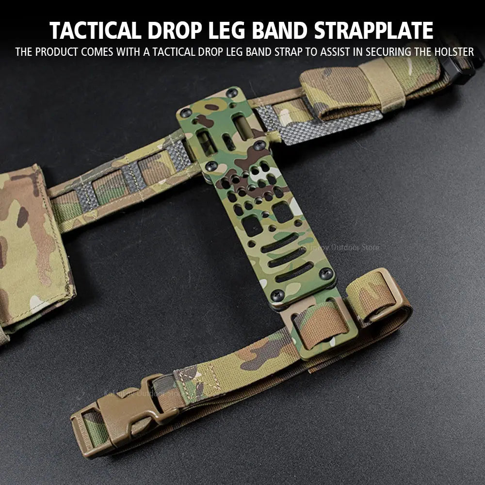 Adaptateur Holster Pistolet Modulaire en Métal pour Plateforme QLS – Accessoire Tactique Drop Leg pour Glock et Airsoft Ma boutique