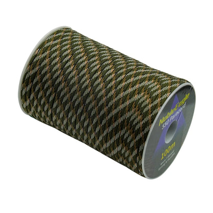 Corde Paracorde Militaire 550 – 100M / 50M / 31M – 7 Brins – 4 mm – Corde de Parachute pour Extérieur, Survie, Bricolage, Camping, Bracelet, Ligne de Tente - BLACKBEARD OUTDOOR INDUSTRIES
