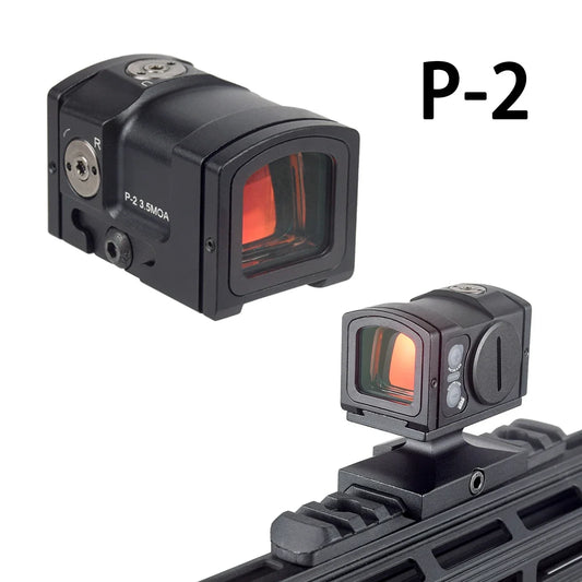 Lunette de visée tactique P-2 Red Dot 3,5 MOA avec montage haut 1,54" et fixation rail 20 mm — Pour pistolet Glock 17 MOS et carabine airsoft - BLACKBEARD OUTDOOR INDUSTRIES