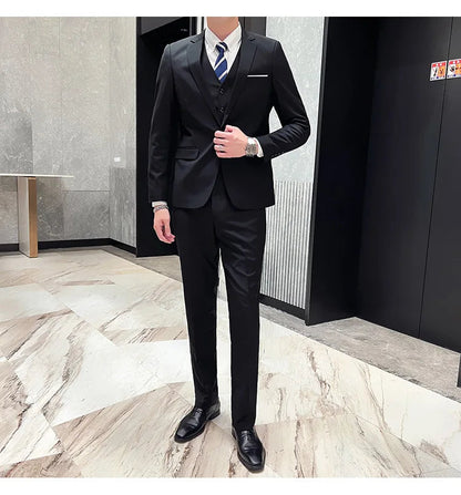 Costume Homme 3 Pièces - Élégant et Classique, Idéal pour Mariage et Événements Formels - Taille S-6XL BLACKBEARD OUTDOOR INDUSTRIES