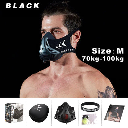 Masque d’Entraînement Sportif – Édition Élévation | Course, Fitness, Cyclisme – Style Noir 2.0 - BLACKBEARD OUTDOOR INDUSTRIES