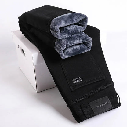Jeans d'Hiver pour Homme - Coupe Slim Droite, Élastiques, Fleece Intérieur Chaud BLACKBEARD OUTDOOR INDUSTRIES