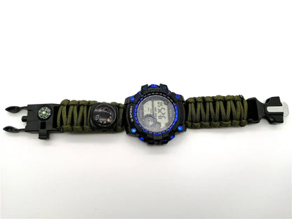 Montre de Survie Outdoor Multifonction 7-en-1 – Étanche 50m – Paracord, Boussole, Thermomètre et  Sifflet - BLACKBEARD OUTDOOR INDUSTRIES