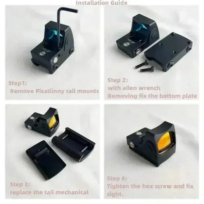 Viseur Tactique HD à Point Rouge Ajustable – Lentille Optique pour Fusil, Suivi Facile, Accessoire de Chasse et Tir Sportif Ma boutique