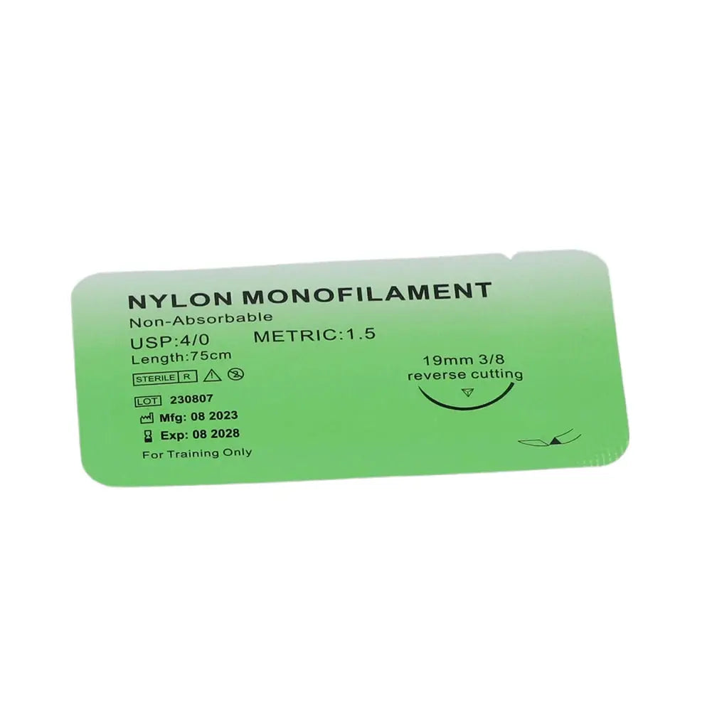 Kit de Sutures Médicales 4/0 – 10 à 100 pièces | Fils Monofilaments Nylon, Soie, Polypropylène, Polyester pour Exercices de Suture Ma boutique