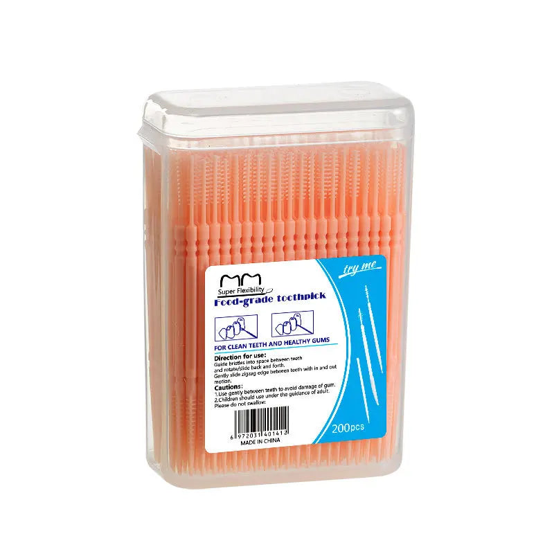 Toothpick Brosse – 200 Pièces en Boîte | Brossettes Interdentaires Jetables pour Adulte Ma boutique