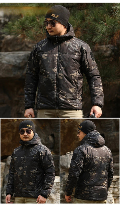 Veste Tactique d'Hiver Homme – Parka Camouflage Chaude, Coupe-Vent et Imperméable avec Capuche, Idéale pour les Activités Extérieures et les Conditions Climatiques Rigoureuses BLACKBEARD OUTDOOR INDUSTRIES
