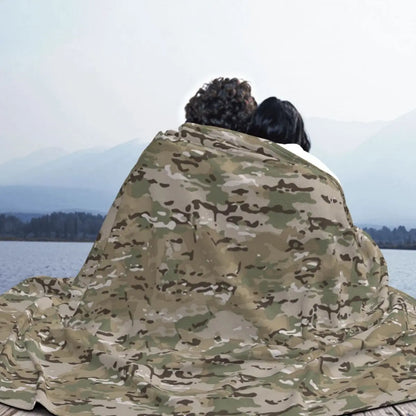 Couverture Multicam en Velours – Plaid Camouflage Militaire Multifonction, Douce et Légère - BLACKBEARD OUTDOOR INDUSTRIES