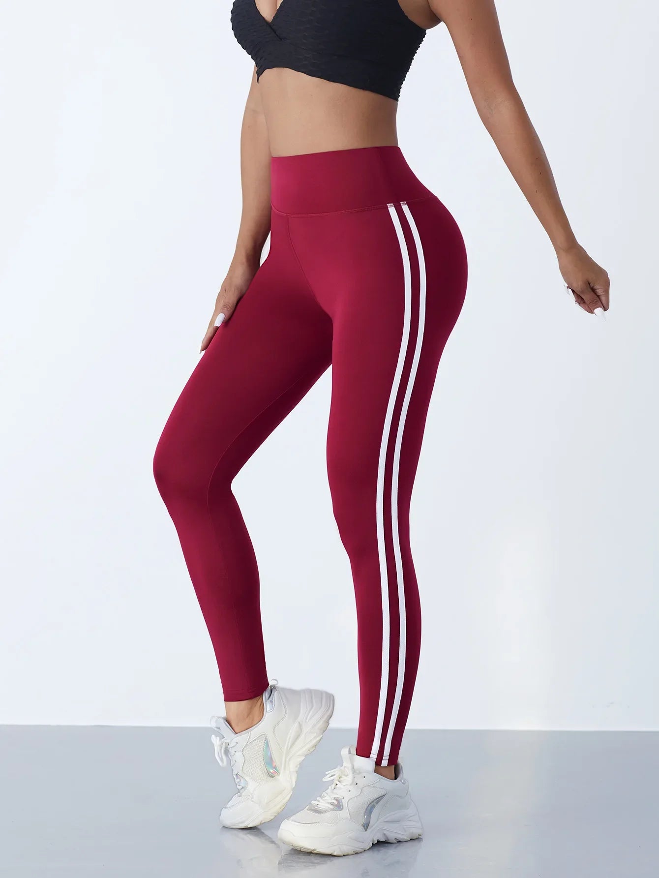 Legging Femme Taille Haute à Rayures – Effet Fessier Galbé et Coupe Sport Ajustée - BLACKBEARD OUTDOOR INDUSTRIES