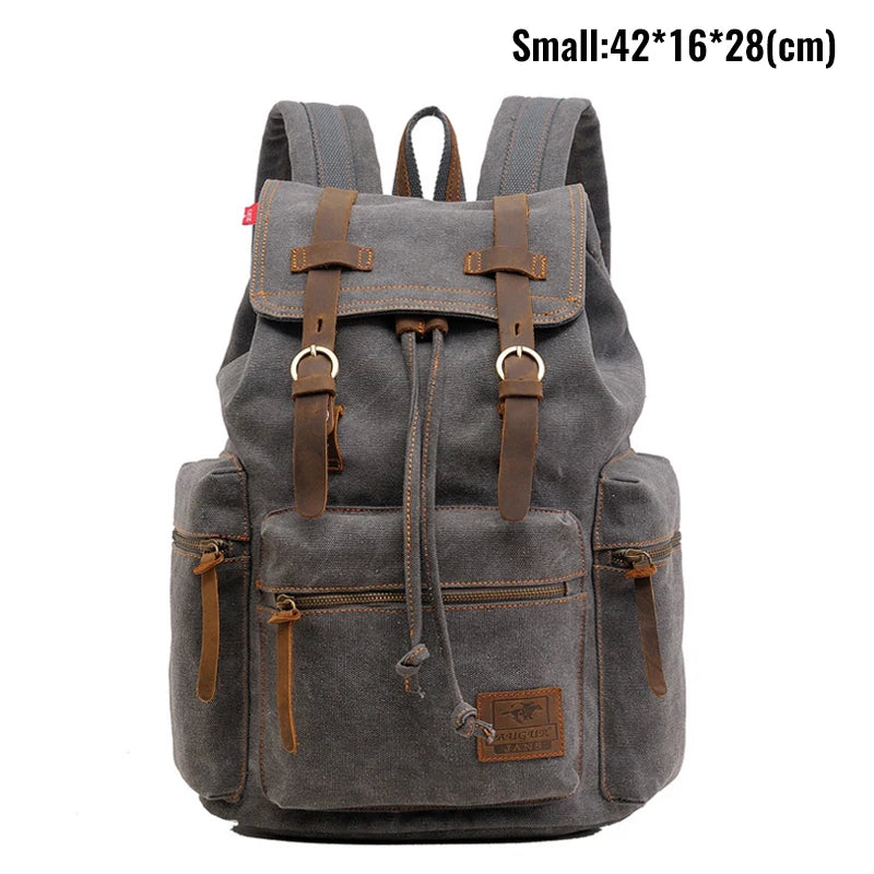 MARKROYAL Sac à Dos Vintage en Toile – Grand Format 36–55L | Compatible PC 14’’ | Unisexe - BLACKBEARD OUTDOOR INDUSTRIES