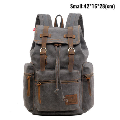 MARKROYAL Sac à Dos Vintage en Toile – Grand Format 36–55L | Compatible PC 14’’ | Unisexe - BLACKBEARD OUTDOOR INDUSTRIES