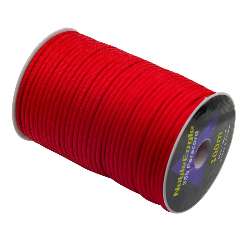 Corde Paracorde Militaire 550 – 100M / 50M / 31M – 7 Brins – 4 mm – Corde de Parachute pour Extérieur, Survie, Bricolage, Camping, Bracelet, Ligne de Tente - BLACKBEARD OUTDOOR INDUSTRIES