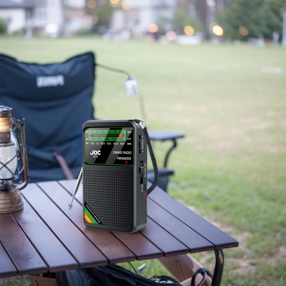 📻 Mini Radio Portable AM/FM/SW – Rechargeable avec Haut-Parleur Stéréo et Écran HD Ma boutique