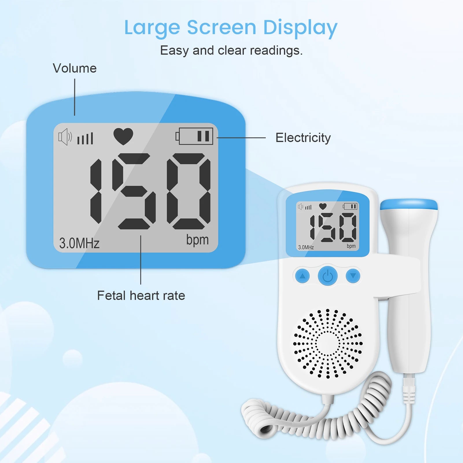 🎧 Doppler Fœtal 3 MHz – Détecteur de Battements de Cœur pour Bébé Ma boutique