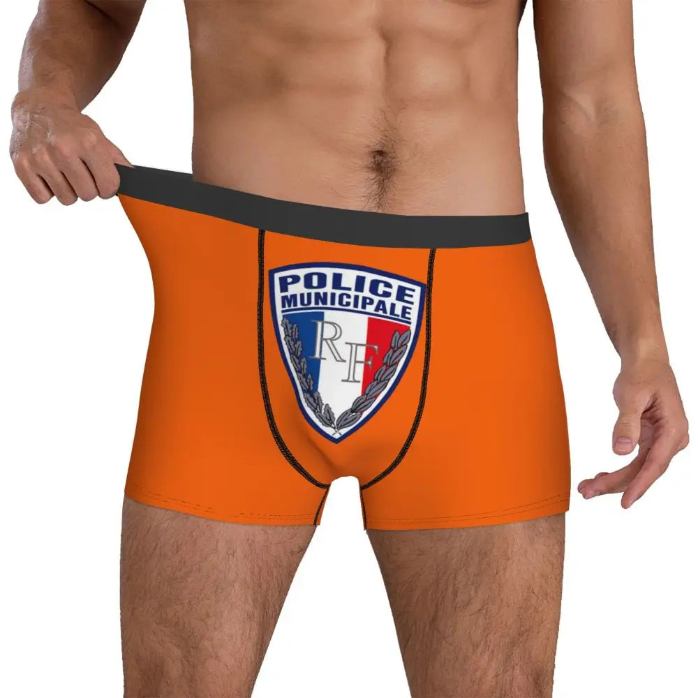 Boxer Homme Insigne Police Municipale – Sous-vêtement Original et Confortable - BLACKBEARD OUTDOOR INDUSTRIES