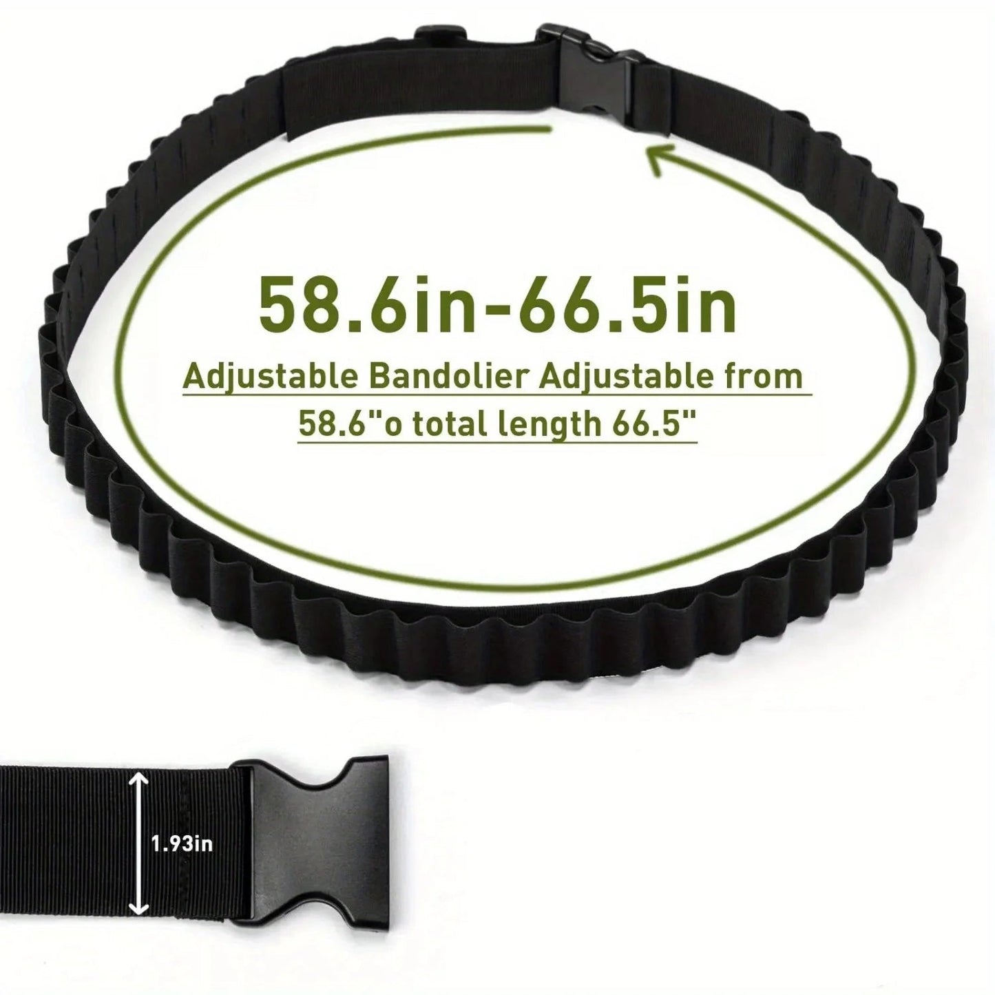 Bandoulière Tactique pour 50 Cartouches de 12/20GA – Ceinture Porte-Munitions Ajustable pour Chasse BLACKBEARD OUTDOOR INDUSTRIES