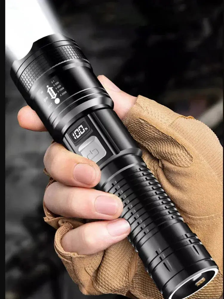 Lampe Torche LED 600LM BALDR | USB Rechargeable | Longue Portée 300m | Zoom Télescopique | Étanche | 3 Modes d’Éclairage Ma boutique
