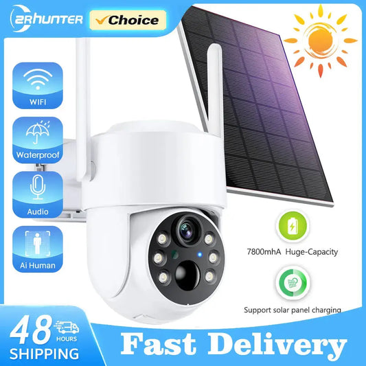 Caméra de Surveillance Solaire WiFi PTZ 4MP | Batterie 7800mAh | Vision Nocturne Couleur | Détection PIR | Étanche IP66 | iCSee App Ma boutique