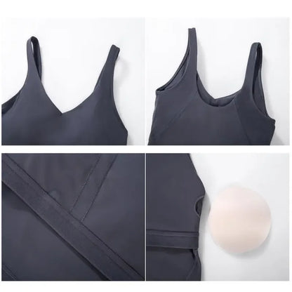 Débardeur NEPOAGYM PASSION avec Soutien-Gorge Intégré – Crop Top Longline avec Coussinets Amovibles pour Yoga et Gym - BLACKBEARD OUTDOOR INDUSTRIES