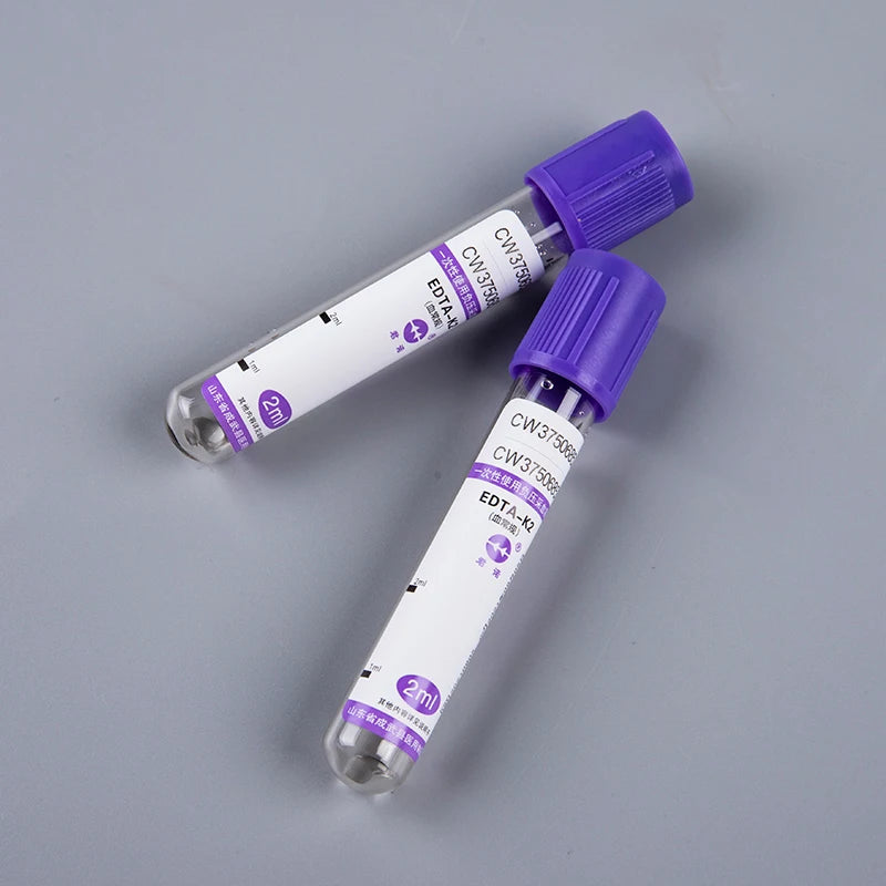10 pcs Tubes de Prélèvement Sanguin Sous Vide Jetables EDTA-K2 avec Bouchon – 2 ml / 5 ml Ma boutique