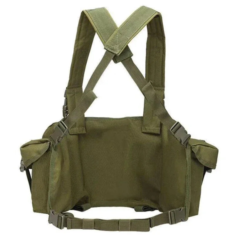 Chest rig Tactique Molle Body Armor – Camouflage Woodland, Porte-Chargeurs et Accessoires de Combat pour Airsoft et Chasse BLACKBEARD OUTDOOR INDUSTRIES