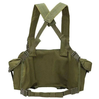 Chest rig Tactique Molle Body Armor – Camouflage Woodland, Porte-Chargeurs et Accessoires de Combat pour Airsoft et Chasse BLACKBEARD OUTDOOR INDUSTRIES