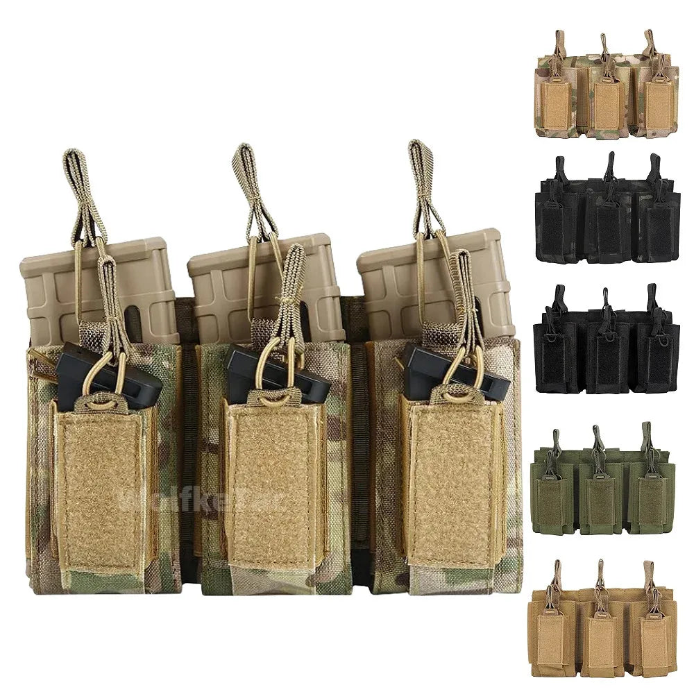Porte chargeurs Tactical EDC Triple pour M4, M14, M16, AK, AR, Glock (Système MOLLE) BLACKBEARD OUTDOOR INDUSTRIES