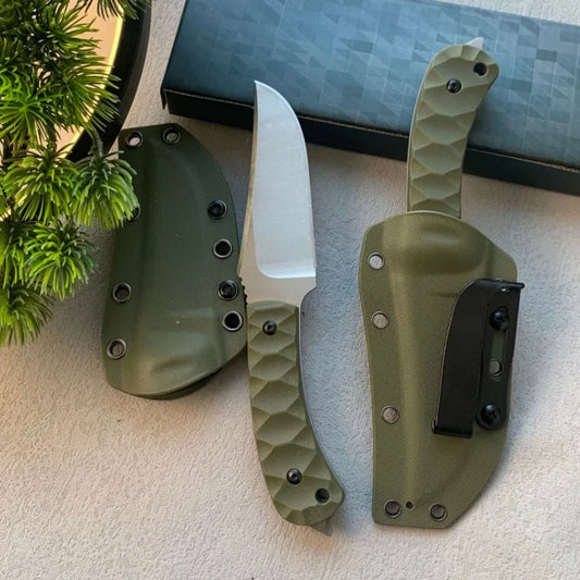 Couteau Droit Extérieur Haute Dureté – LANG DUN Polyvalent, Robuste & Portable – Idéal pour Camping, Survie, EDC, Auto-défense - BLACKBEARD OUTDOOR INDUSTRIES