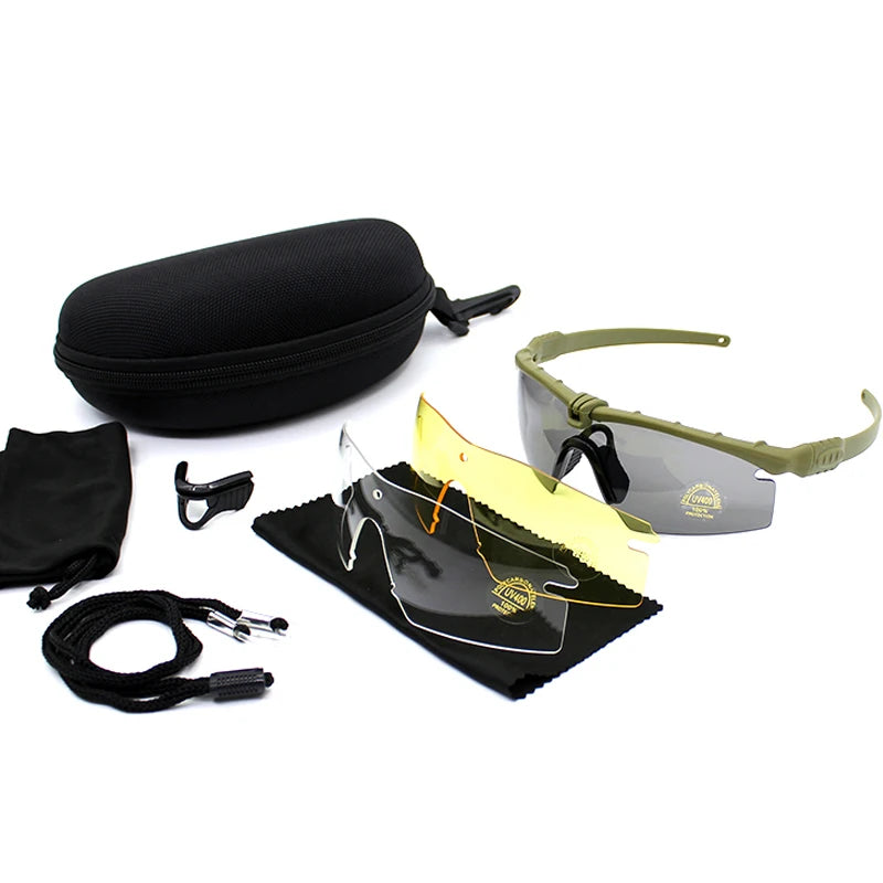 Lunettes Tactiques Militaires UV400 – Lunettes de Protection Anti-Choc – Pour Tir, Chasse, Airsoft, Cyclisme & Sports Outdoor - BLACKBEARD OUTDOOR INDUSTRIES