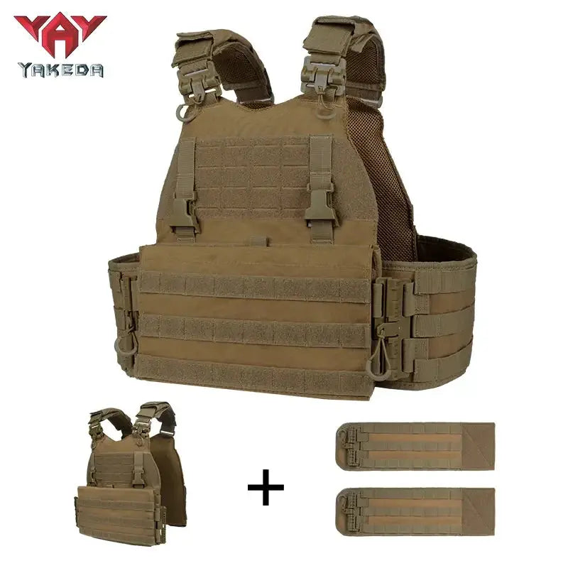 YAKEDA Porte-Plaque VT-8832 - dégagement rapide avec système MOLLE et pochettes utilitaires Ma boutique