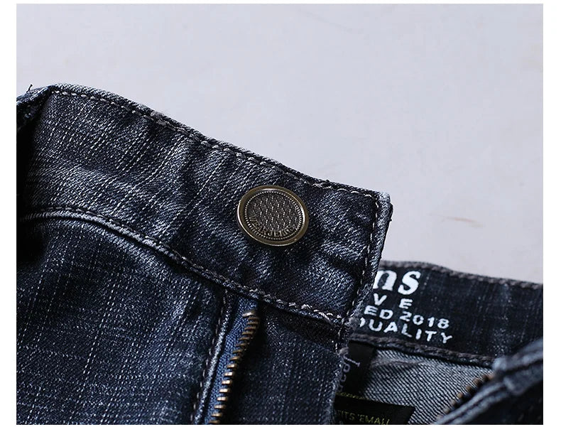 Jeans Business Homme – Coupe Droite Stretch, Bleu/Noir, Denim Classique BLACKBEARD OUTDOOR INDUSTRIES