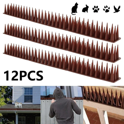 12 Pièces – Pointes Anti-Oiseaux et Anti-Grimpe en Plastique et Acier Inoxydable - BLACKBEARD OUTDOOR INDUSTRIES