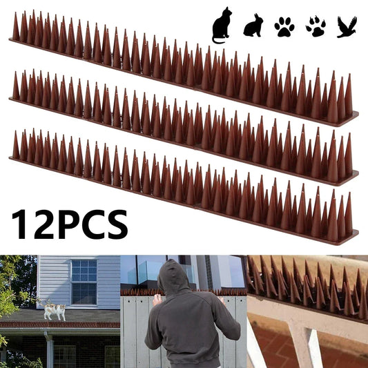 12 Pièces – Pointes Anti-Oiseaux et Anti-Grimpe en Plastique et Acier Inoxydable - BLACKBEARD OUTDOOR INDUSTRIES