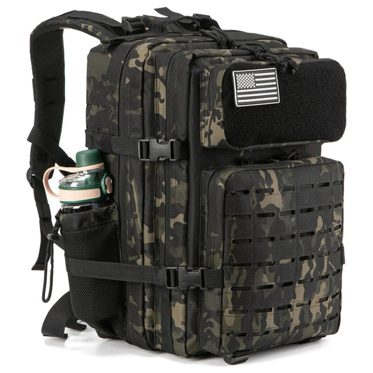 Sac à Dos Tactique Outdoor 25L/45L – Laser Cut MOLLE, Rucksack Polyvalent pour Homme et Femme - BLACKBEARD OUTDOOR INDUSTRIES