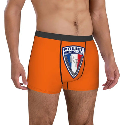 Boxer Homme Insigne Police Municipale – Sous-vêtement Original et Confortable - BLACKBEARD OUTDOOR INDUSTRIES