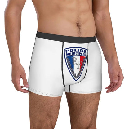 Boxer Homme Insigne Police Municipale – Sous-vêtement Original et Confortable - BLACKBEARD OUTDOOR INDUSTRIES